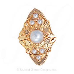 GS519 PL - 14 Karat Gold Pearl Slide 